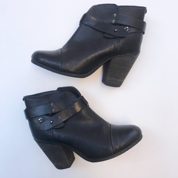 rag & bone Shoes - rag & bone Harrow Black Leather Ankle Boots